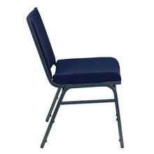 Load image into Gallery viewer, Heavy Duty Navy Blue Dot Fabric Stack Chair