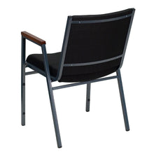 Load image into Gallery viewer, Heavy Duty Black Dot Fabric Stack Chair with Arms