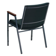 Load image into Gallery viewer, Heavy Duty Green Patterned Fabric Stack Chair with Arms