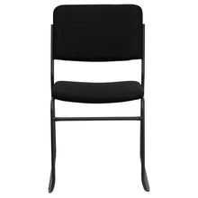 Load image into Gallery viewer, 500 lb. Capacity High Density Black Fabric Stacking Chair with Sled Base