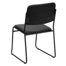 Load image into Gallery viewer, 500 lb. Capacity High Density Black Vinyl Stacking Chair with Sled Base