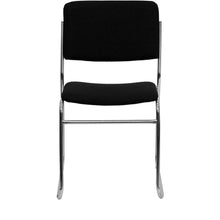 Load image into Gallery viewer, 500 lb. Capacity Black Fabric High Density Stacking Chair with Chrome Sled Base