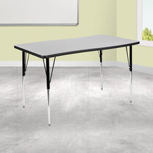 Load image into Gallery viewer, 28"W x 47.5"L Grey Thermal Activity Table-Standard Height Adjust Legs