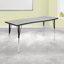 Load image into Gallery viewer, 26"W x 60"L Rectangle Grey Thermal Activity Table - Standard Height Adjust Legs