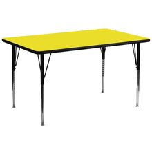 Load image into Gallery viewer, 30''W x 72''L Yellow HP Activity Table - Standard Height Adjustable Legs