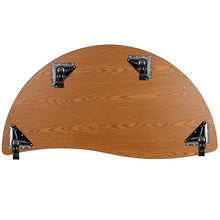 Load image into Gallery viewer, Mobile 60" Half Circle Grey Thermal Activity Table-Standard Height Adjust Legs
