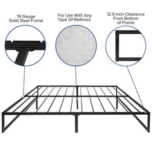 Load image into Gallery viewer, 14 in Metal Platform Bed Frame with 12 in Memory Foam Mattress - King