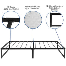 Load image into Gallery viewer, 14 in Metal Platform Bed Frame with 12 in Memory Foam Mattress - Twin