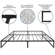 Load image into Gallery viewer, 14 in Metal Platform Bed Frame with 12 in Mattress and 2 in Topper - King