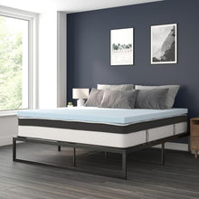 Load image into Gallery viewer, 14 in Metal Platform Bed Frame with 12 in Mattress and 3 in Topper - King