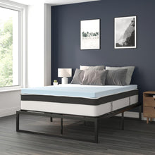 Load image into Gallery viewer, 14 in Metal Platform Bed Frame with 12 in Mattress and 3 in Topper - Queen