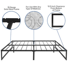 Load image into Gallery viewer, 14 in Metal Platform Bed Frame with 12 in Mattress - King