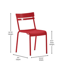 Load image into Gallery viewer, Modern Commercial Grade Indoor/Outdoor Armless Steel Stack Chair