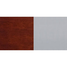 Load image into Gallery viewer, Silver Slat Back Metal Restaurant Barstool - Mahogany Wood Seat