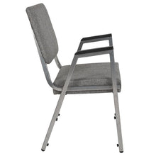 Load image into Gallery viewer, 1000 lb. Rated Gray Medical Reception Arm Chair with 3/4 Panel Back
