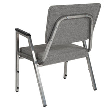 Load image into Gallery viewer, 1000 lb. Rated Gray Medical Reception Arm Chair with 3/4 Panel Back