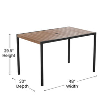 Load image into Gallery viewer, Dining Table with Poly Slats - 30" x 48"