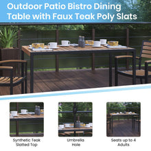Load image into Gallery viewer, 3 Piece Patio Table Set - 30" x 48" Patio Table with Tan Umbrella and Base