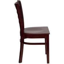 Load image into Gallery viewer, Ladder Back Mahogany Wood Restaurant Chair