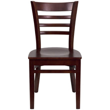 Load image into Gallery viewer, Ladder Back Mahogany Wood Restaurant Chair
