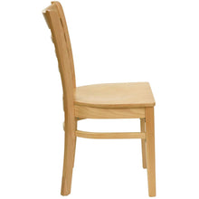 Load image into Gallery viewer, Ladder Back Natural Wood Restaurant Chair