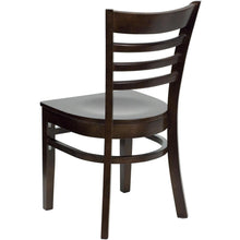Load image into Gallery viewer, Ladder Back Walnut Wood Restaurant Chair