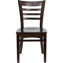 Load image into Gallery viewer, Ladder Back Walnut Wood Restaurant Chair