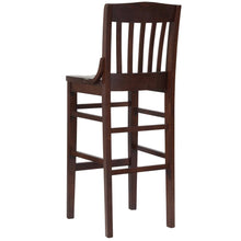 Load image into Gallery viewer, School House Back Walnut Wood Restaurant Barstool