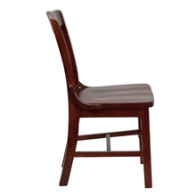 Load image into Gallery viewer, School House Back Mahogany Wood Restaurant Chair