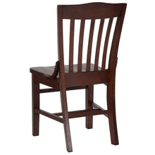 Load image into Gallery viewer, School House Back Walnut Wood Restaurant Chair