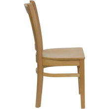 Load image into Gallery viewer, Vertical Slat Back Natural Wood Restaurant Chair