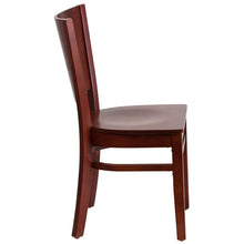 Load image into Gallery viewer, Solid Back Mahogany Wood Restaurant Chair