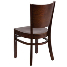 Load image into Gallery viewer, Solid Back Walnut Wood Restaurant Chair
