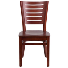 Load image into Gallery viewer, Slat Back Mahogany Wood Restaurant Chair