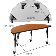 Load image into Gallery viewer, Mobile 60" Table Set with 12" Student Stack Chairs, Grey/Black