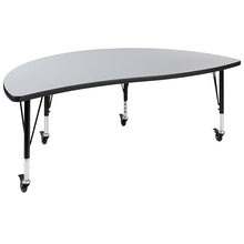 Load image into Gallery viewer, 3 Piece Mobile 86" Wave Oak Thermal Activity Table Set - Height Short Legs