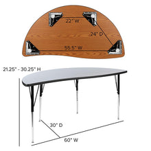 Load image into Gallery viewer, 2 Piece Emmy 60" Circle Wave Grey Thermal Activity Table Set