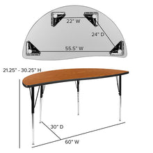 Load image into Gallery viewer, 2 Piece Emmy 60" Circle Wave Oak Thermal Activity Table Set