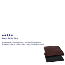 Load image into Gallery viewer, 30'' Square Table Top with Black or Mahogany Reversible Laminate Top