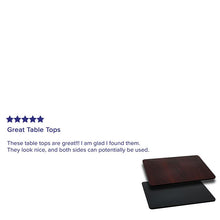 Load image into Gallery viewer, 30'' x 60'' Rectangular Table Top with Black or Mahogany Reversible Laminate Top