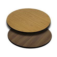Load image into Gallery viewer, 30'' Round Table Top with Natural or Walnut Reversible Laminate Top