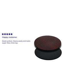 Load image into Gallery viewer, 36'' Round Table Top with Black or Mahogany Reversible Laminate Top