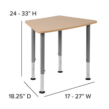 Load image into Gallery viewer, Hex Natural Collaborative Student Desk (from 22.3" to 34") - Home and Classroom