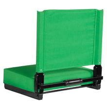 Load image into Gallery viewer, Lightweight Stadium Chair with Handle, Ultra-Padded Seat, Bright Green