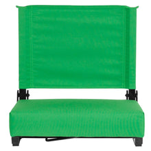 Load image into Gallery viewer, Lightweight Stadium Chair with Handle, Ultra-Padded Seat, Bright Green