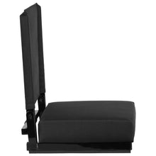 Load image into Gallery viewer, Lightweight Stadium Chair with Handle, Ultra-Padded Seat, Black
