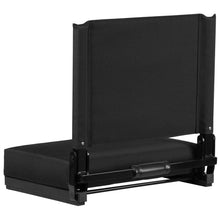 Load image into Gallery viewer, Lightweight Stadium Chair with Handle, Ultra-Padded Seat, Black