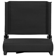 Load image into Gallery viewer, Lightweight Stadium Chair with Handle, Ultra-Padded Seat, Black