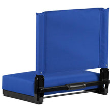 Load image into Gallery viewer, Lightweight Stadium Chair with Handle, Ultra-Padded Seat, Blue