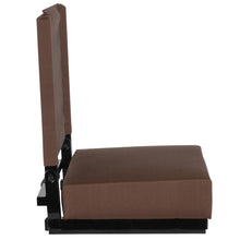 Load image into Gallery viewer, Lightweight Stadium Chair with Handle, Ultra-Padded Seat, Brown